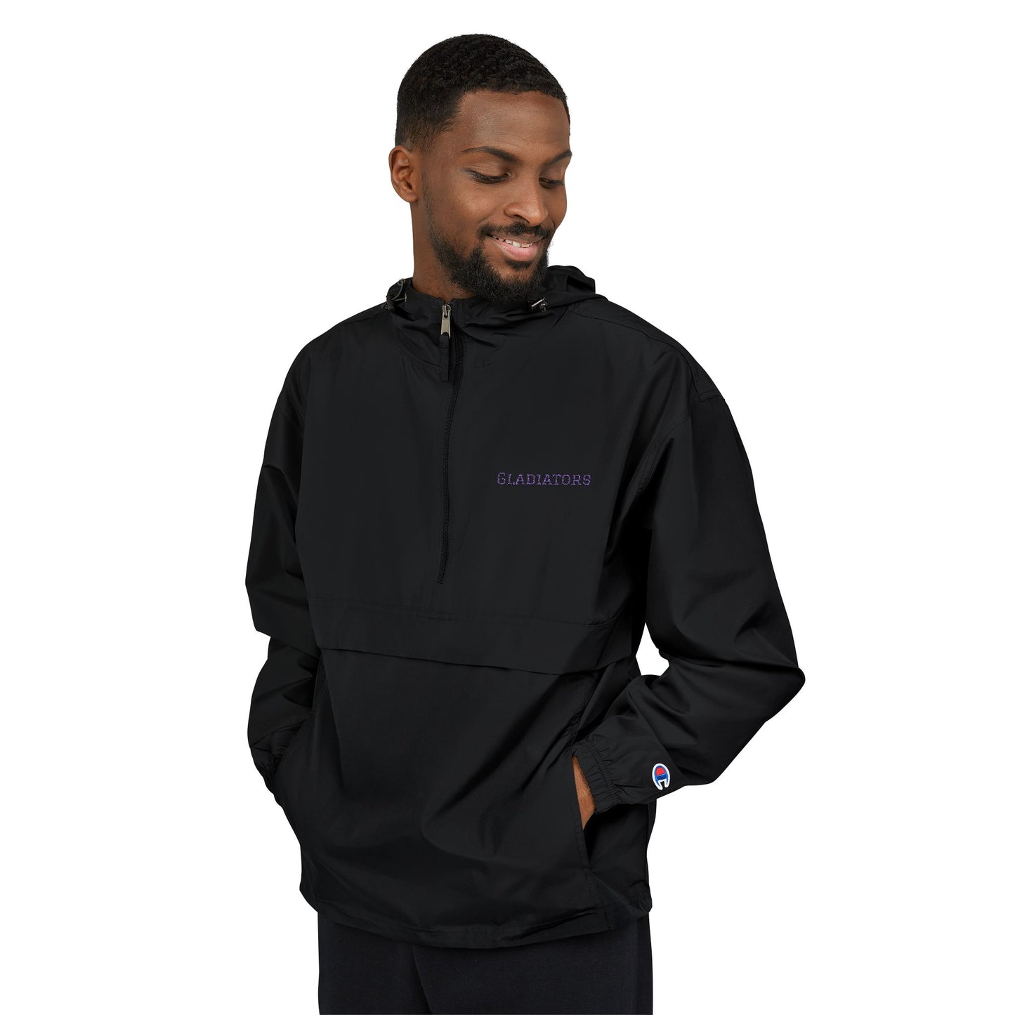 Packable Anorak Jacket — Reflective Heart Crest Windbreaker