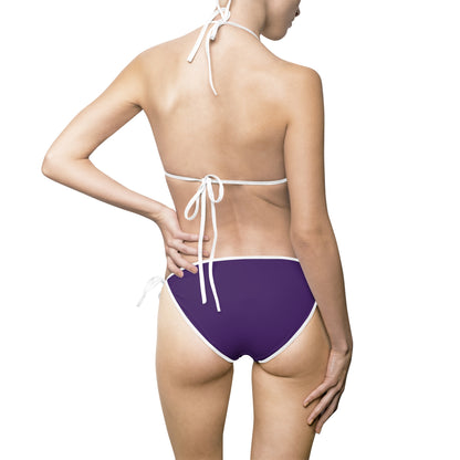 Gladiators Purple Tie-Side Bikini Swimsuit
