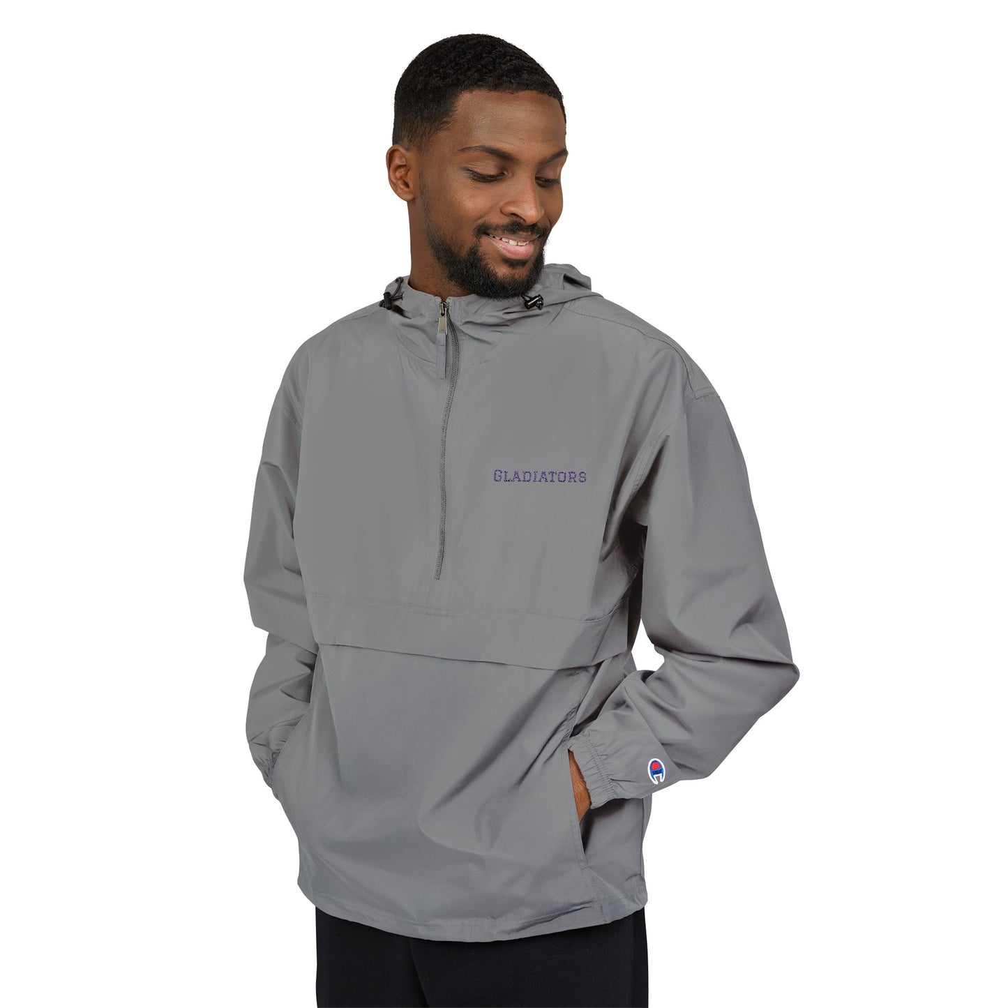 Packable Anorak Jacket — Reflective Heart Crest Windbreaker